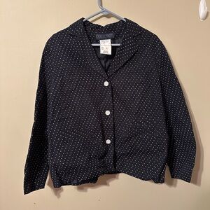 Harve Benard Black and White Polka Dot Blazer, size 12, fully lined